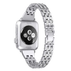 Silver Bling Women Diamond Stainless Steel Bracelet Bands for Apple